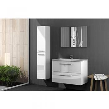 Kit colonne Aruba 30×25×150 cm, 2 portes, couleur blanche
