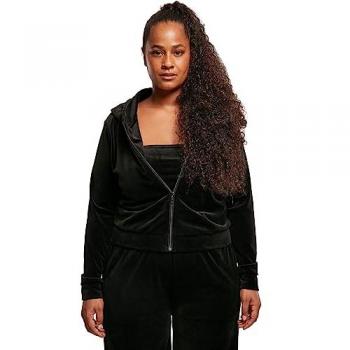 Felpa corta Urban Classics Velvet Nera XS