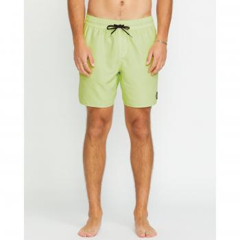 Volcom Center Trunk 17 Mist Green Masculino con cintura elástica