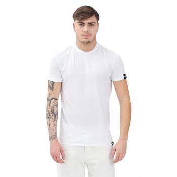 T-shirt DSQUARED2 Bianca con Patch Nera
