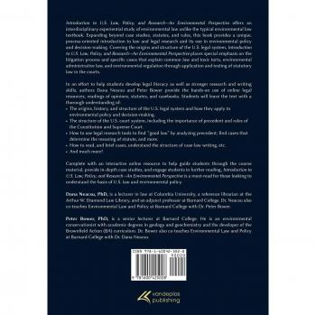 Vandeplas Publishing LLC Introduction to U.S. Law, Policy, and Research-An Environmental Perspective