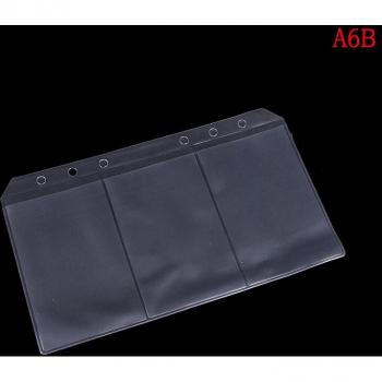 A5/A6 PVC Transparent Zip Lock Envelope Binder Pocket Organizer