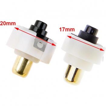 4PCS 17mm LED Flashlight Push Button Switch ON/OFF