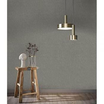 Textured Anthracite Linen Wallpaper Roll