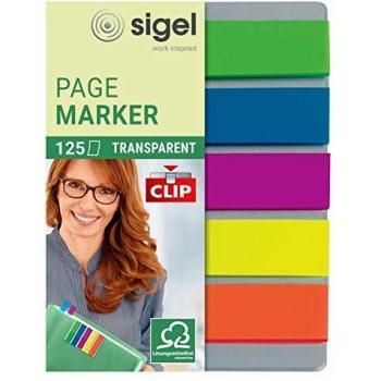 Herkleefbare markeerstroken »Transparant« HN610 50 x 12 mm, met clip