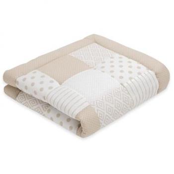 Coperta Gattonante Patchwork Essential Beige 140 x 140 cm emma & noah