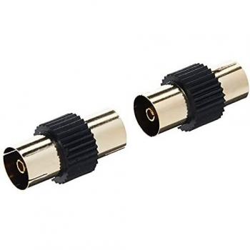 CDL Micro-Cavo antenna TV placcato in oro, con adattatore femmina-femmina