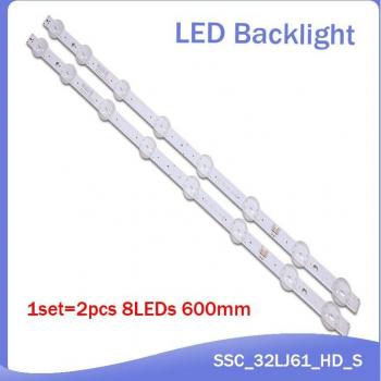 8LED 600mm LED Backlight Strip for LG 32LJ510U - 2 Pack