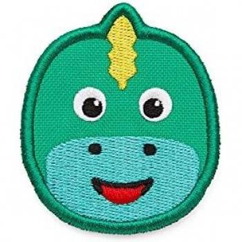 Klett-Badge DINO - Grünes Tiermotiv (7,8 x 7,6 cm)
