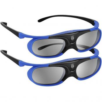 2Pcs USB Rechargeable DLP-Link 3D Glasses for BenQ Projectors