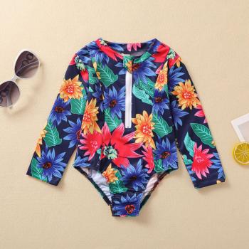 Traje de Baño Infantil con Estampado de Flores