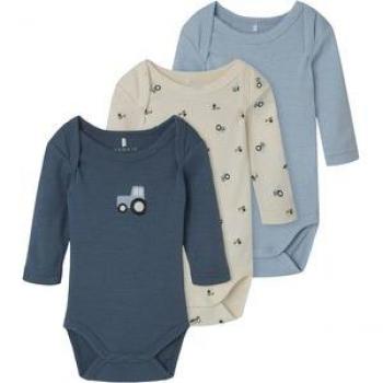 Corpo a maniche lunghe 3-pack Jet Stream – Baby Marino