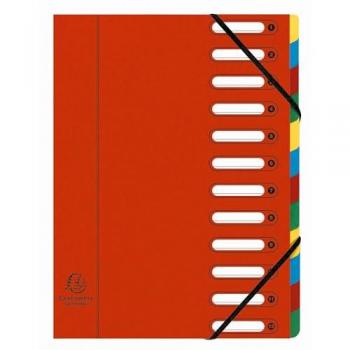 Classificatore Harmonica con Finestre 12 Scomparti Rosso