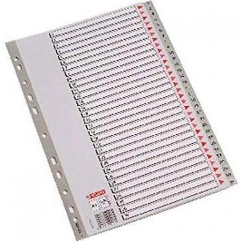 Separador numérico polipropileno multitaladro 1-31 formato folio color gris Esselte 47138
