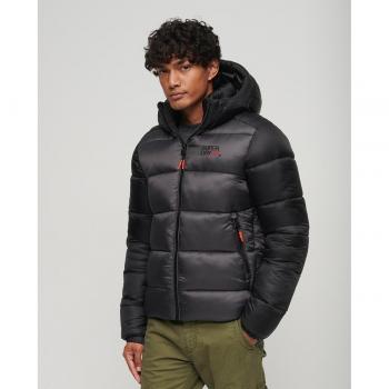 Giacca Superdry Colour Block Trapuntata Nera L
