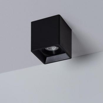 Efectoled luce soffitto quadrata nero con lampada GU10 Space bianco caldo 2700K