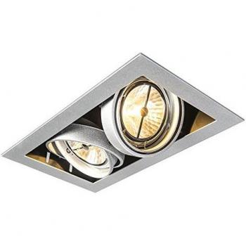 Qazqa Oneon LED Einbaustrahler – 2‑Flammen, ohne Leuchtmittel, G53