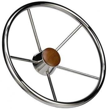 Rueda de Timón Seachoice 50-2833 Serie Destroyer Inox con Tapa Teka