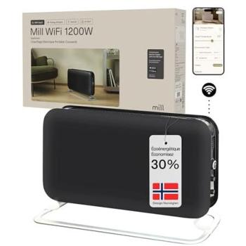 Radiateur Mill WiFi 1500W Noir pour Salon