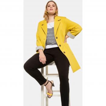 Cappotto giallo donna taglia 68/70 Poliestere/Cotone