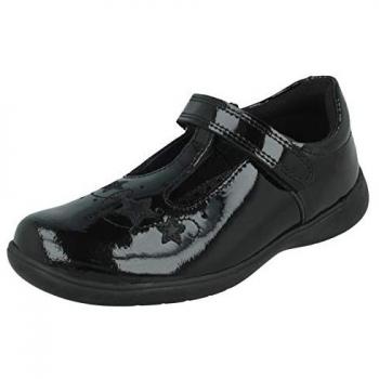 Start-Rite Girl's Star Jump School Shoes in Black (Size: 9/E Narrow)