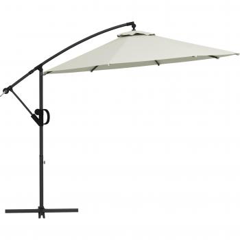 Parasol octogonal déporté, crème solaire UV‑block, manivelle réglable – Aosom France