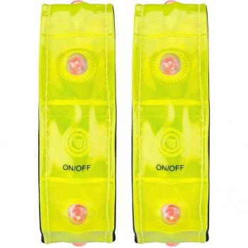 Bracelets de sécurité - Avento - Jaune - 42 cm - Réfléchissants - Paquet de 2