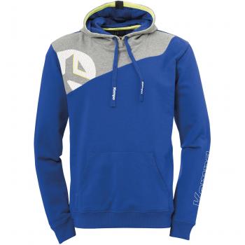 Kempa Core 2.0 Kapuzenpullover Männer, blau/dunkelgrau Melange, L