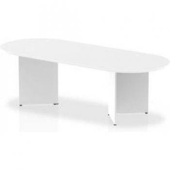 White Top Executive Table 2400 mm – Arrowhead Legs