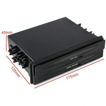 Plastic Car Cup Holder and Storage Box for Double DIN Radios