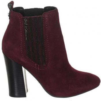 Botines de tacón en piel efecto ante para mujer de Guess