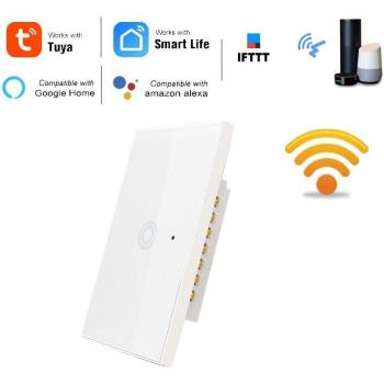Smart WiFi 1-Gang Wall Switch Remote Control Compatible with Tuya App Alexa Google Home