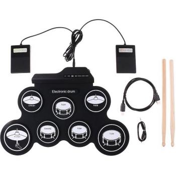 Portable USB Rechargeable Silica Gel Drum Set for Beginners
