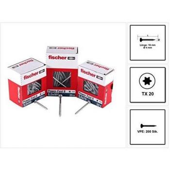 Fischer Viti per Legno Power-Fast II 4,0x16 mm 200 Pz