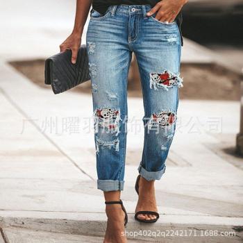 Skull Print Plus Size Jeans
