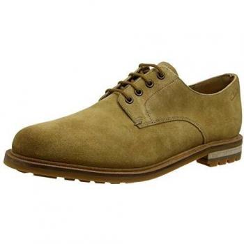 Clarks Foxwell Hall Men's Dark Yellow Leather Sand Shoes - Size UK 8.5