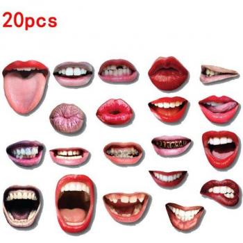 20Pcs Funny Lip Mouth Props for DIY Photo Booth
