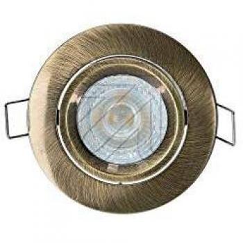GreenLED Recessed spotlight, round, swivelling, bronze 4279