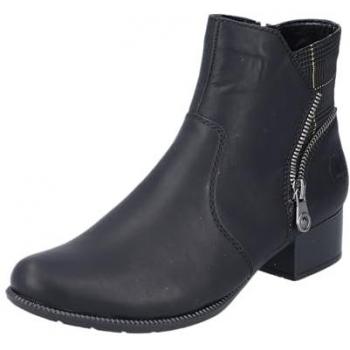 Bottines zipées fourrées Rieker pour femme noir