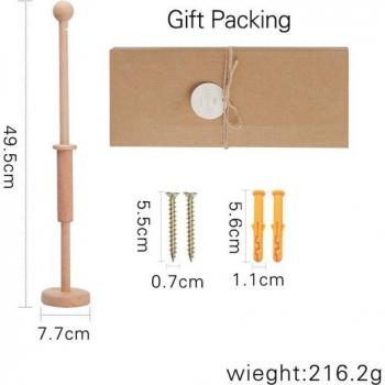 Wooden Bear Bed Bell Bracket Mobile Hanging Rattle