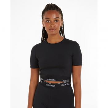 Camiseta Calvin Klein Sport cropped negra mujer - XS