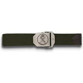 Cinturón Verde con Hebilla Metálica Guardia Civil Albainox, Nylon Rígido