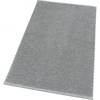 Scendiletto morbido lavabile 100% cotone grigio Made in Italy 50x80 cm