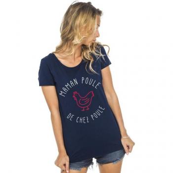 T-shirt donna - MAMMA GALLO BLU NAVY