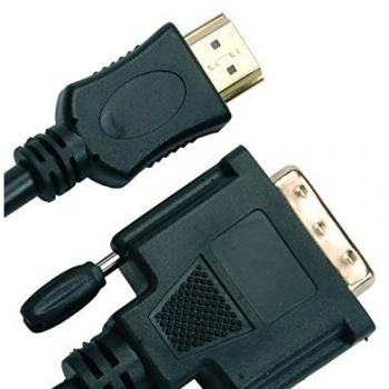 Cable HDMI DVI Maschio a Maschio 7,5 m in Nero con Rame