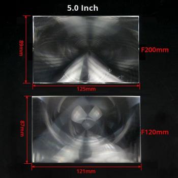 DIY-Telefonprojektor mit Fresnel‑Linse (PMMA) – 3,5 – 7 Zoll
