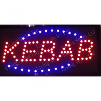 Traesio LED Kebab: Señal de 50x25 cm, 220V