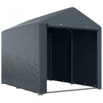 Outsunny Portable Garden Storage Shed Tent - 1.6m x 2.2m, Dark Grey