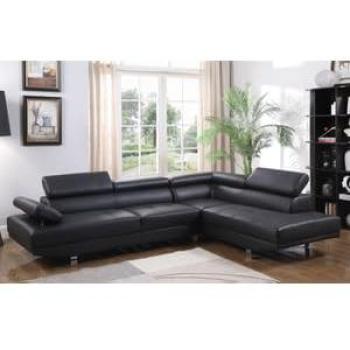 Black SquareBoxx Sienna L-Corner Couch (Right-Facing)