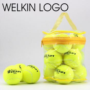 12pcs Rubber Woolen Tennis Balls for Practice with Free Bag